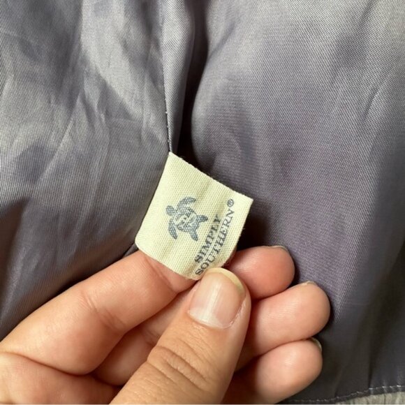 Simply Southern | Gray & Navy Vegan Faux Fur Sherpa Teddy Vest | Size Small - Picture 10 of 13